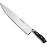 Couteau de chef Arcos Riviera 233800 de Nitrum Steel, avec Mango de Polyoxyméthylène et 30 cm de lame dans un étui.