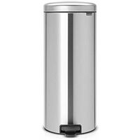 Brabantia Newicon-Trash Bin with Pedal, 30 l, Colour Fpp Stainless Steel, Matt Steel Anti-Fingerprint