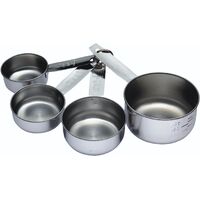 KC BLUE KCCUPSET Set de Measuring Cups de 4 Pieces de Stainless Steel, Silver, 36x7.13x1.7 cm, 4 pcs.