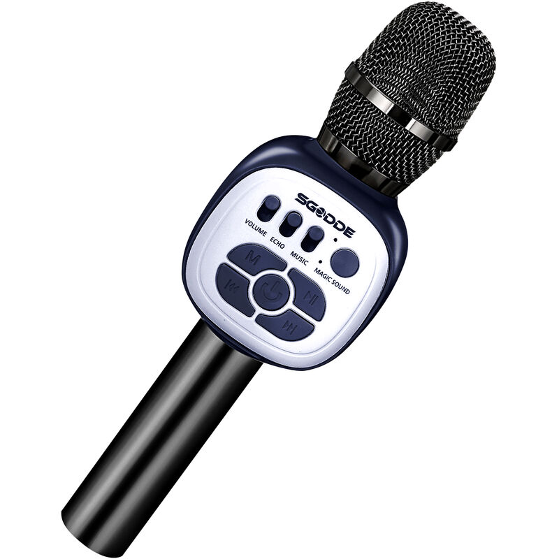 Microphone karaoké portable sans fil Bluetooth pour adultes et enfants,  machine à chanter, enregistrement, lecture, réverbération