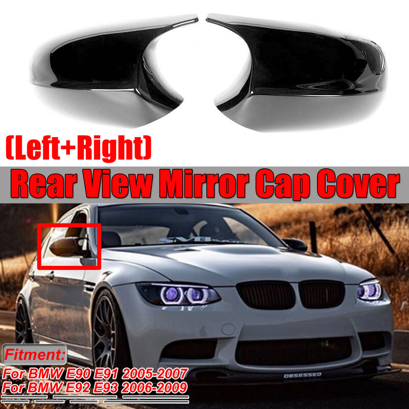 M3 Style 2pcs E90 Voiture Rétroviseur Couverture Cap Remplacement Miroir  Cap Covers Pour BMW E90 E91