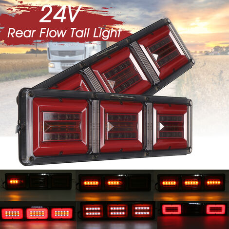 Feu arrière étanche à 10 LED 12V 24V, 2 pièces, clignotant, pour  camion/remorque/caravane/camion/Van/bateau - AliExpress