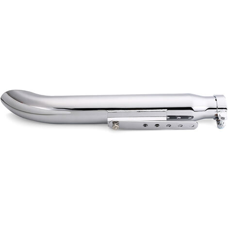 Silencieux Universel Moto Slash Cut Chrome - Pour Harley, Cafe Racer, Bobber, Triumph