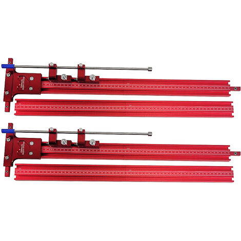 Ensemble 2 Serre-Joints Rail Guidage Type T - Alliage Aluminium M8, Pour Travail Du Bois/Métal, Déplacement Rapide
