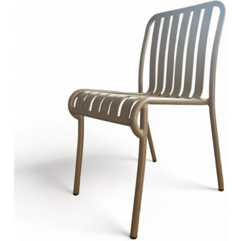 Chaise de Jardin en Aluminium Beige LOU (1/3)