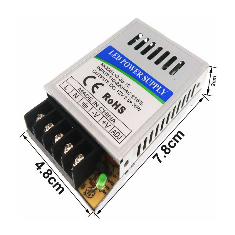DC12V 30W IP20 Small Universal Regulated Switching Power Supply