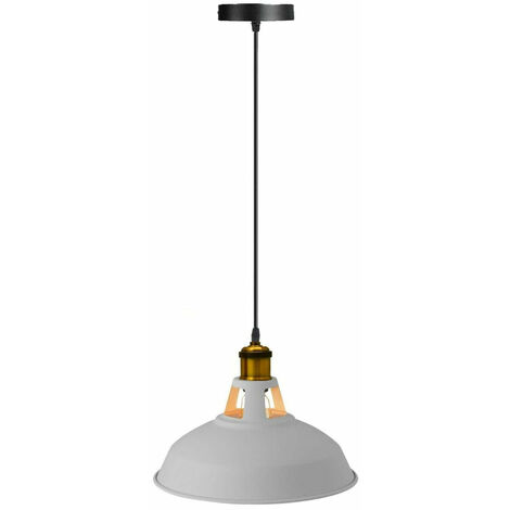 Modern Grey Colour Lampshade Industrial Retro Style Metal Ceiling Pendant Lightshade