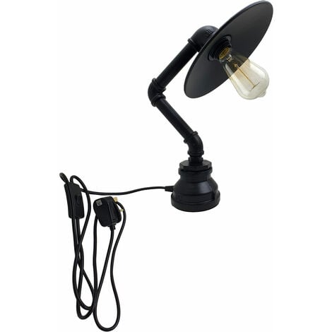 Black pipe on sale table lamp