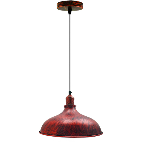 Rustic Red Industrial Retro Ceiling Pendant Light Loft Style Suspended