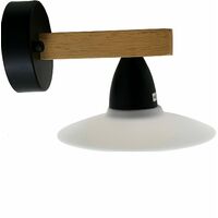Wood Wall Lighting Kit White Retro Lamp Shade