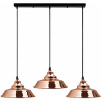 Rose Gold Three Outlet Ceiling Pendant Lights
