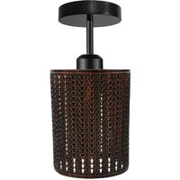 Metal Ceiling Light Shade Pendant Industrial Barrel Wire Cage Lampshade Lamp