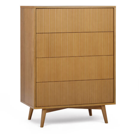 Teamson Home Tremolo Chest of Drawers 4 Drawer Bedroom Dresser, Natural (1/5)