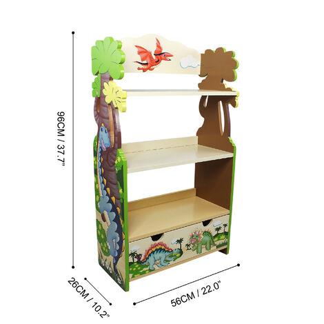 Fantasy Fields  Dinosaur Kingdom Hand Crafted Kids Wooden Bookcase TD-0069A