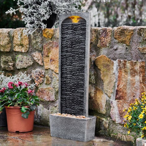 Teamson Home Garden Outdoor Water Feature, Large Straight Tall Water ...