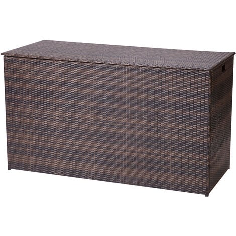 Teamson Home Outdoor Garden Patio Furniture Wicker Rattan 700 Litre X Large Storage Box Unit With - Storage Box For Patio Chair Cushions Teamson Home Outdoor Garden Patio Furniture Wicker Rattan 700 Litre X Large Storage Box Unit With - Storage Box For Patio Chair Cushions