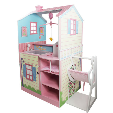 Olivia s Little World Baby Doll Changing Station Dolls House Nursery Playset With Highchair TD 11460A