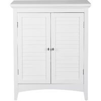 Teamson Home Bathroom White Wooden Free Standing Cabinet Unit ELG-585 - White