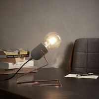 Versanora Stylish LED Bedside Table Lamp Rose Gold Modern Lighting VN-L00023-UK