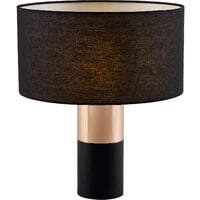 Teamson Home Ayden Table Lamp with Touch Control, Standing Light with Tap Sensor, Modern Lighting in Black for Living Room, Bedroom or Dining Room - Black/Brass
