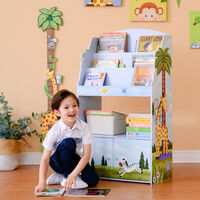 Fantasy Fields Sunny Safari Kids 3-Tier Wooden Bookcase & Storage Multi TD-13394SS - Multi
