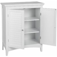 Teamson Home Bathroom Cabinet Cupboard Unit Set 3 pcs White ELG-FSETW - White