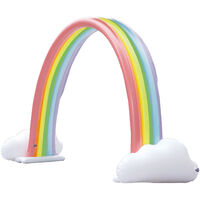 Teamson Kids Water Sprinkler Arch Inflatable Giant Rainbow Splash Outdoor Garden Toy for Boys & Girls TK-48251PR