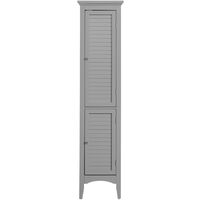 Elegant Home Fashions Glancy Wooden Linen Tower Tall Bathroom Cabinet Grey ELG-640 With Storage