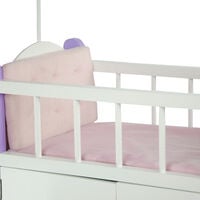 Olivia's Little World Baby Doll Wooden Cot Bed Crib & Storage | Doll Furniture TD-0206A - White