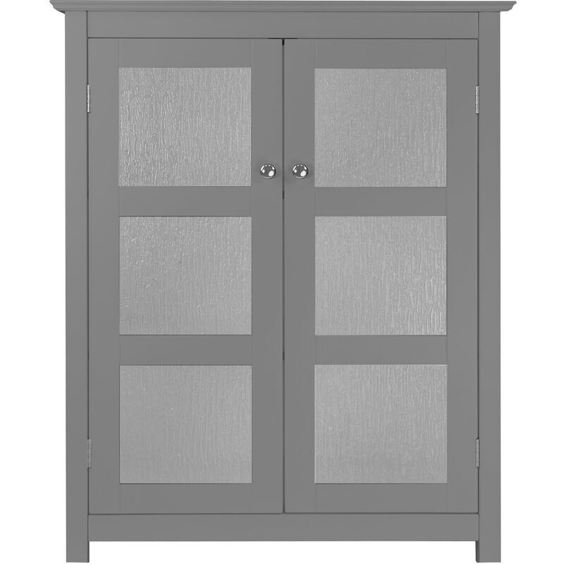 Teamson Home Connor mueble de baño madera 2 puerta vidrio gris ehf580g