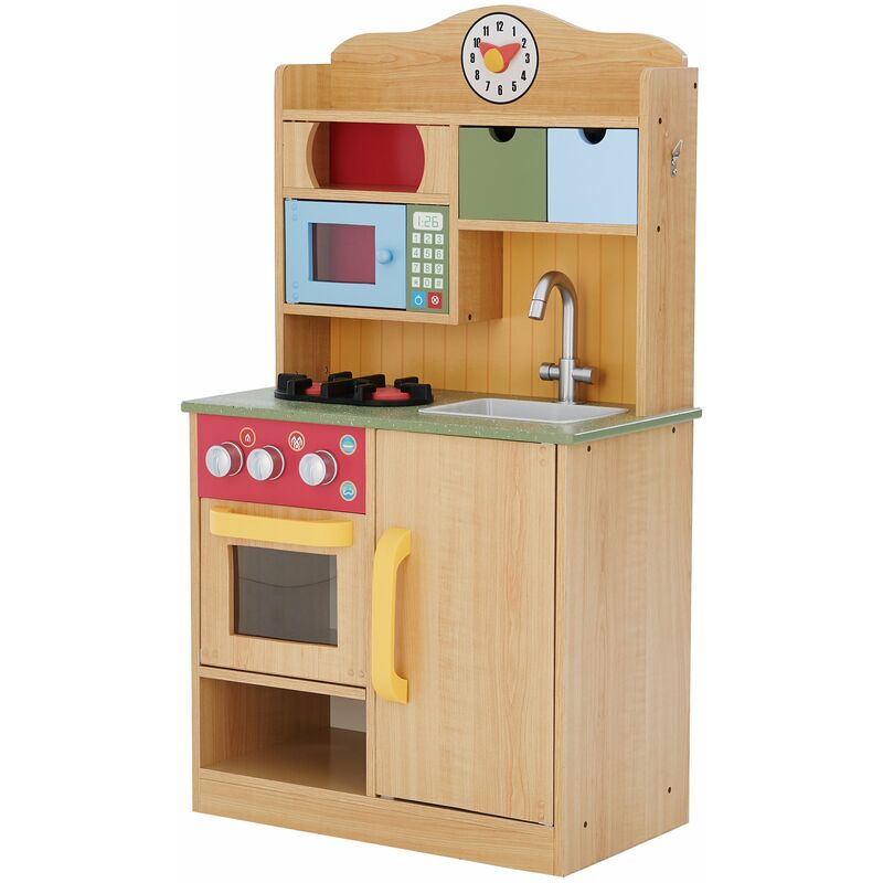 Teamson Kids Juguete de cocina infantil madera para niños 5 accesorios td11708a florence amarillo