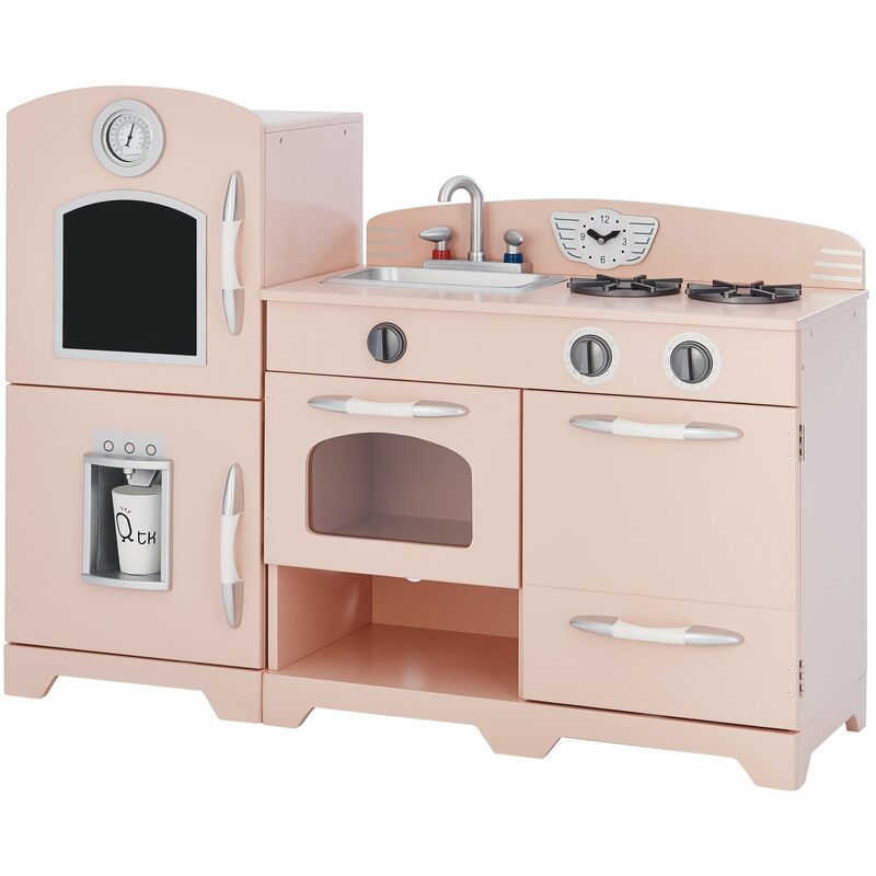 Cocina de juguete grande de madera rosa de Teamson Kids TD-11413P