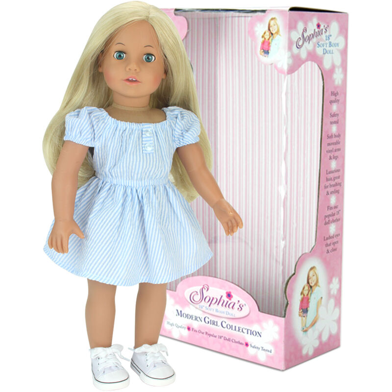 Sophia's by Teamson Kids 18 '' Muñeca rubia de cuerpo suave "Sophia" con ojos azules