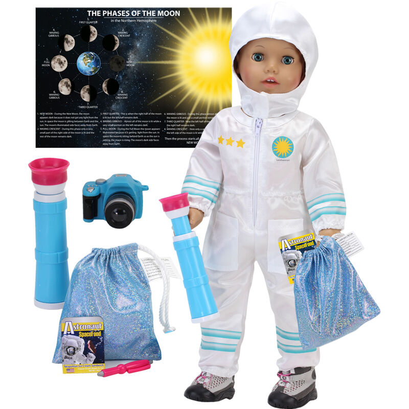 Sophia’s de Teamson Kids 8 Piece Accesorios de astronautas Smithsonian para muñecas de 18 ", Multicolor