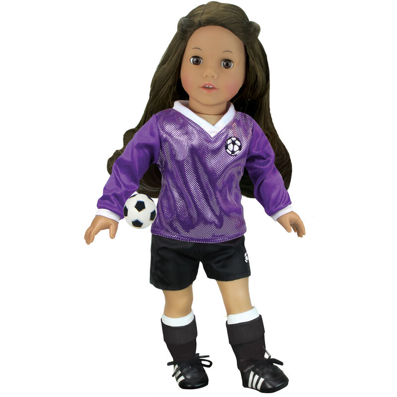 Sophia’s de Teamson Kids Doll Soccer atuendo de 6 piezas con pelota para muñecas de 18 "