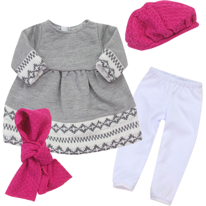 Sophia’s by Teamson Kids Doll Dress, Leggings, Hat y Bufff para muñecas de 18 "