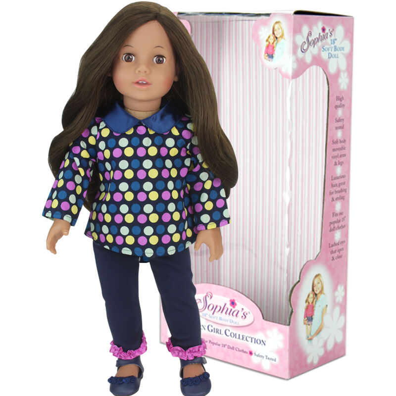 Sophia's by Teamson Kids 18 '' Muñeca morena de cuerpo suave "Catherine" con ojos marrones