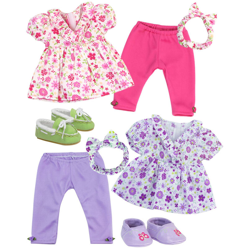 Sophia’s de Teamson Kids 8 PC establecida, diadema y zapatos para dos muñecas de 15 "