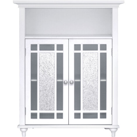 Elegant Home Fashions Badezimmer Windsor Doppeltür Bodenschrank Weiß