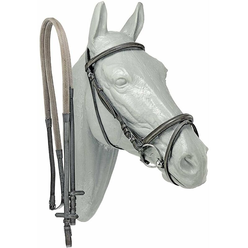 Bride De Tête Héritage (Heritage) Pour Cheval COB - Cuir Havana Avec Rênes Caoutchouc