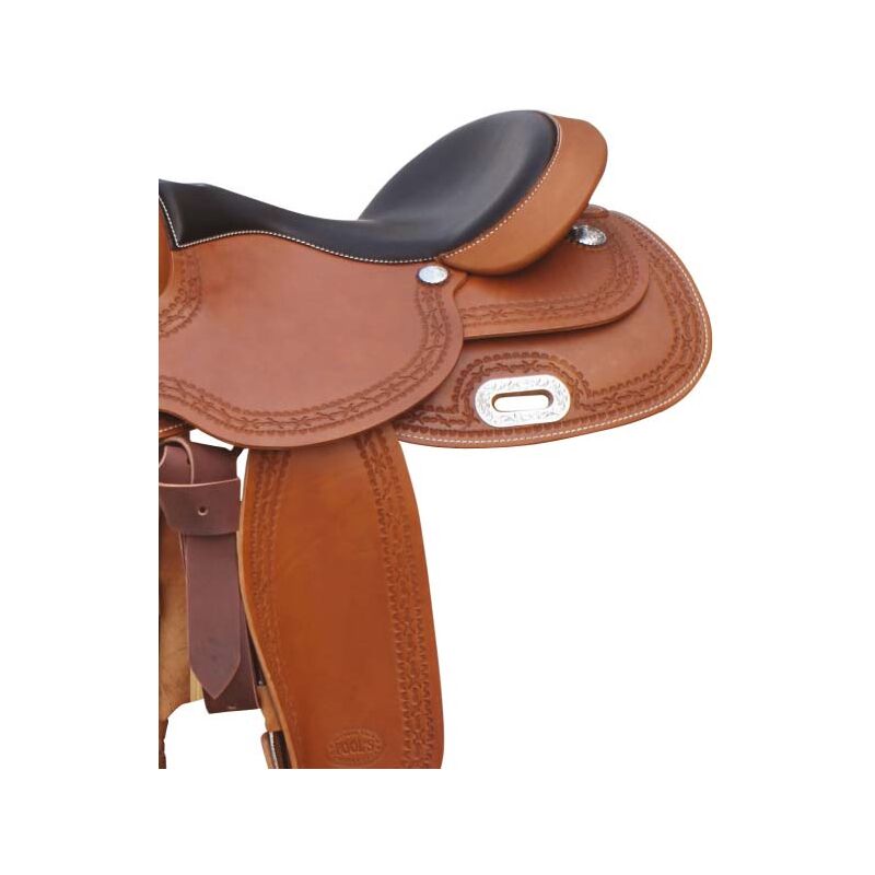 Selle Western Reining Cuir Marron - Forme Y, Haute Qualité, Taille 15/16 Pouces