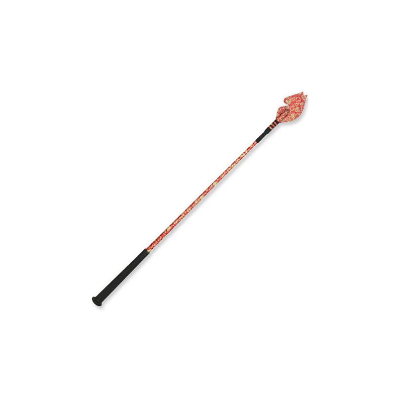 Cravache D'Obstacle Kerbl 65cm Rose/Argent Pour Cheval - Avec Claquette Fleur