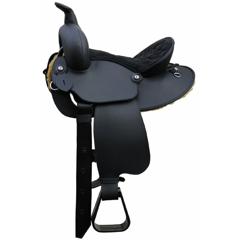 Chapeaux Western Selle Western Synthétique Noire Taille 15 Pouces – Pour Barrel Racing, Neuve Stock Pro