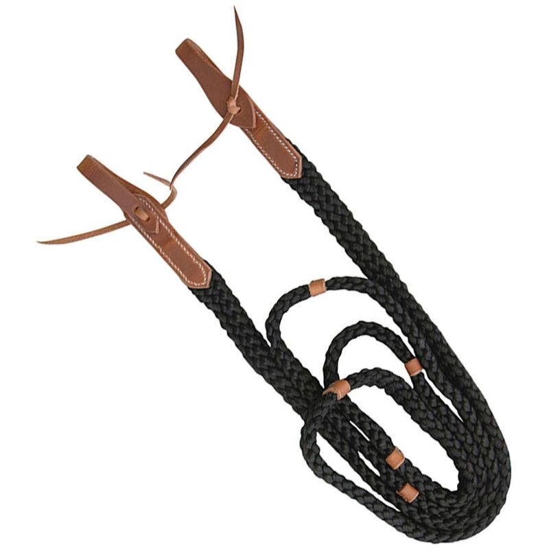Rênes western équilibrées en cuir graissé