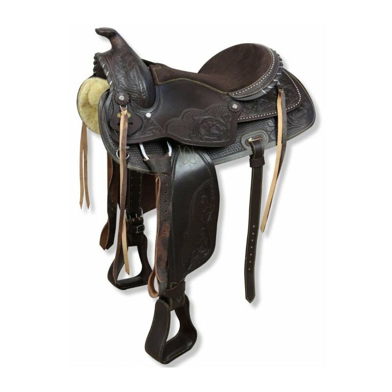 Un authentique Western cheval selle tabouret