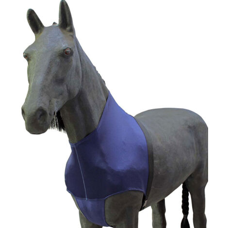 130/135 cm, blu: Housse de cheval en lycra et nylon avec élastique et boucle (1/2)