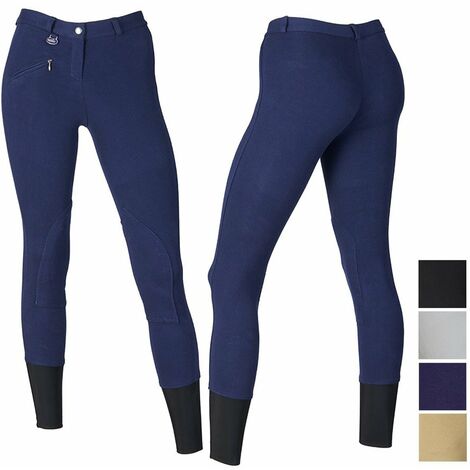 42 IT, BLu: Pantalon d'équitation en coton anatomique extensible pour femmes