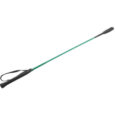 Vert - Cravache d'équitation brillante avec manche antidérapant longueur 65 cm