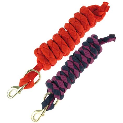 Bleu marine - Ruban tressé en laiton longueur nylon avec mousqueton (1/3)