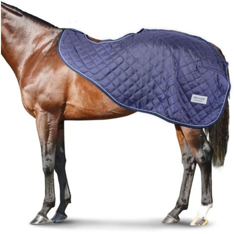 Covalliero Cordano Deluxe Licol de cheval, avec rembourrage en fausse fourrure, réglable, bleu fumé Covalliero Cordano Deluxe Licol de cheval, avec rembourrage en fausse fourrure, réglable, bleu fumé